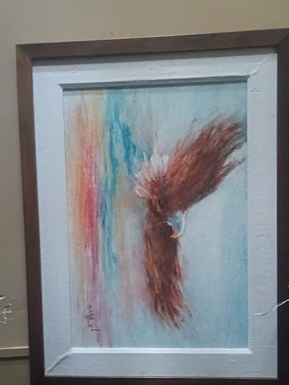 Soaring Eagle Canvas Art in Brown and Blue